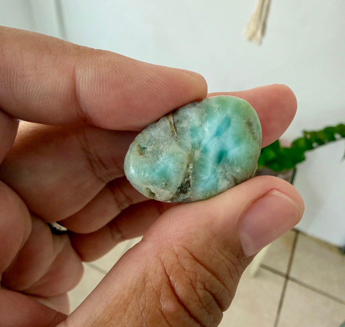 Larimar Tumbled Stone Medium - Dominican Republic