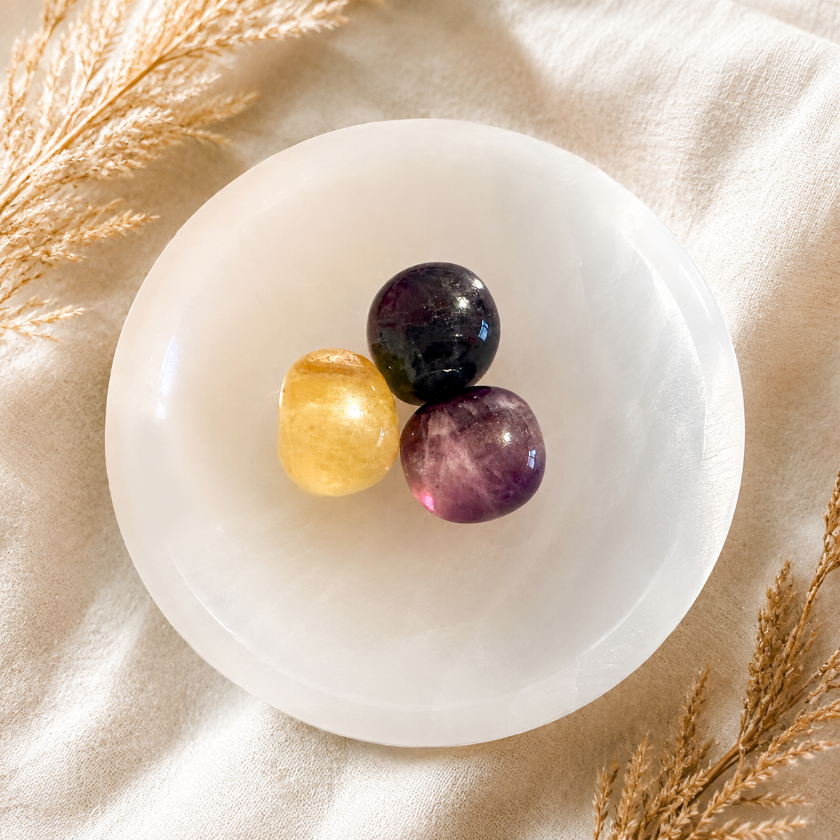 Selenite Bowl - Natural Crystal Decor (Round 4")