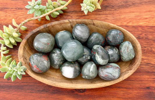 African Bloodstone Tumbled Stone