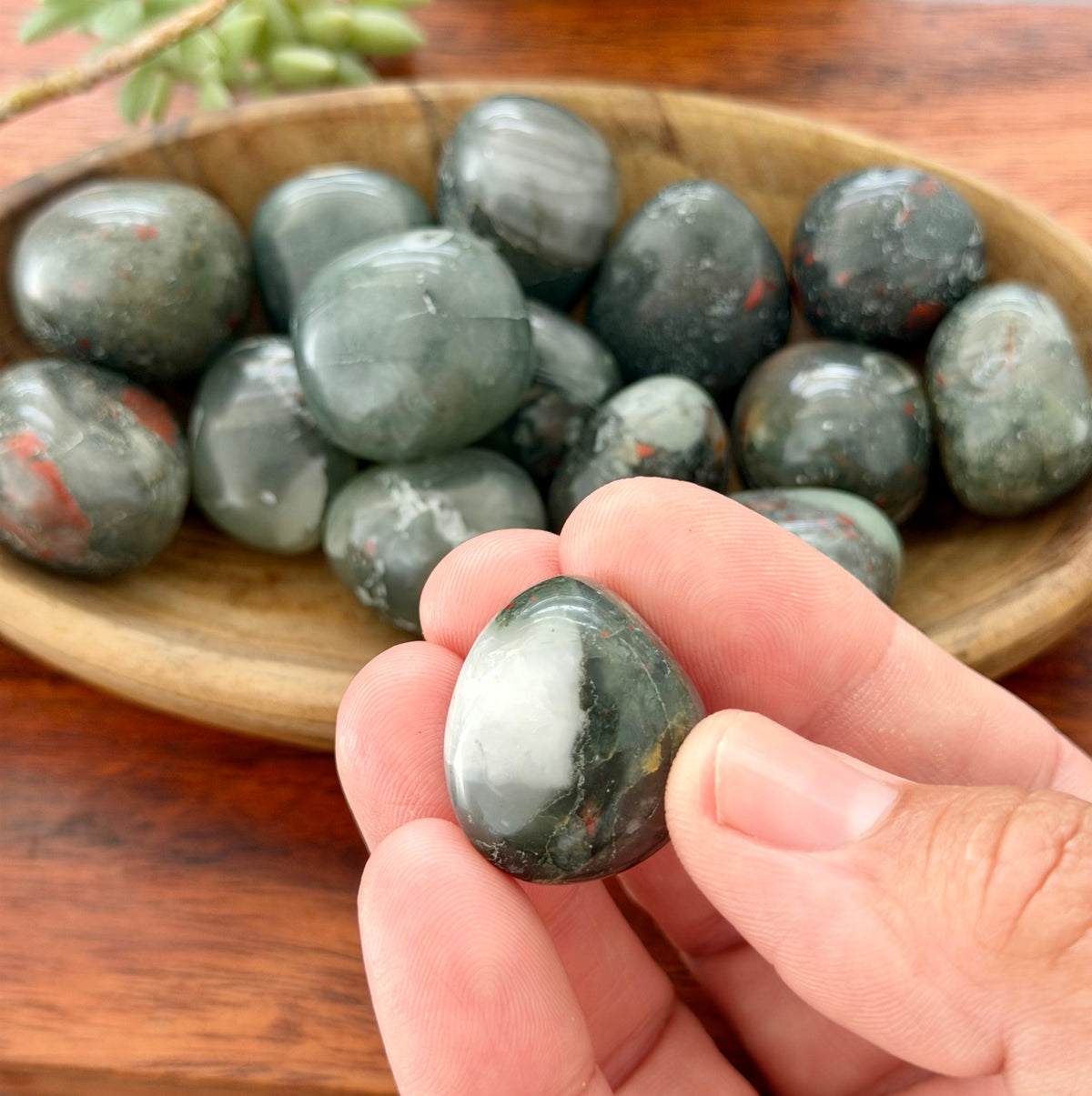 African Bloodstone Tumbled Stone