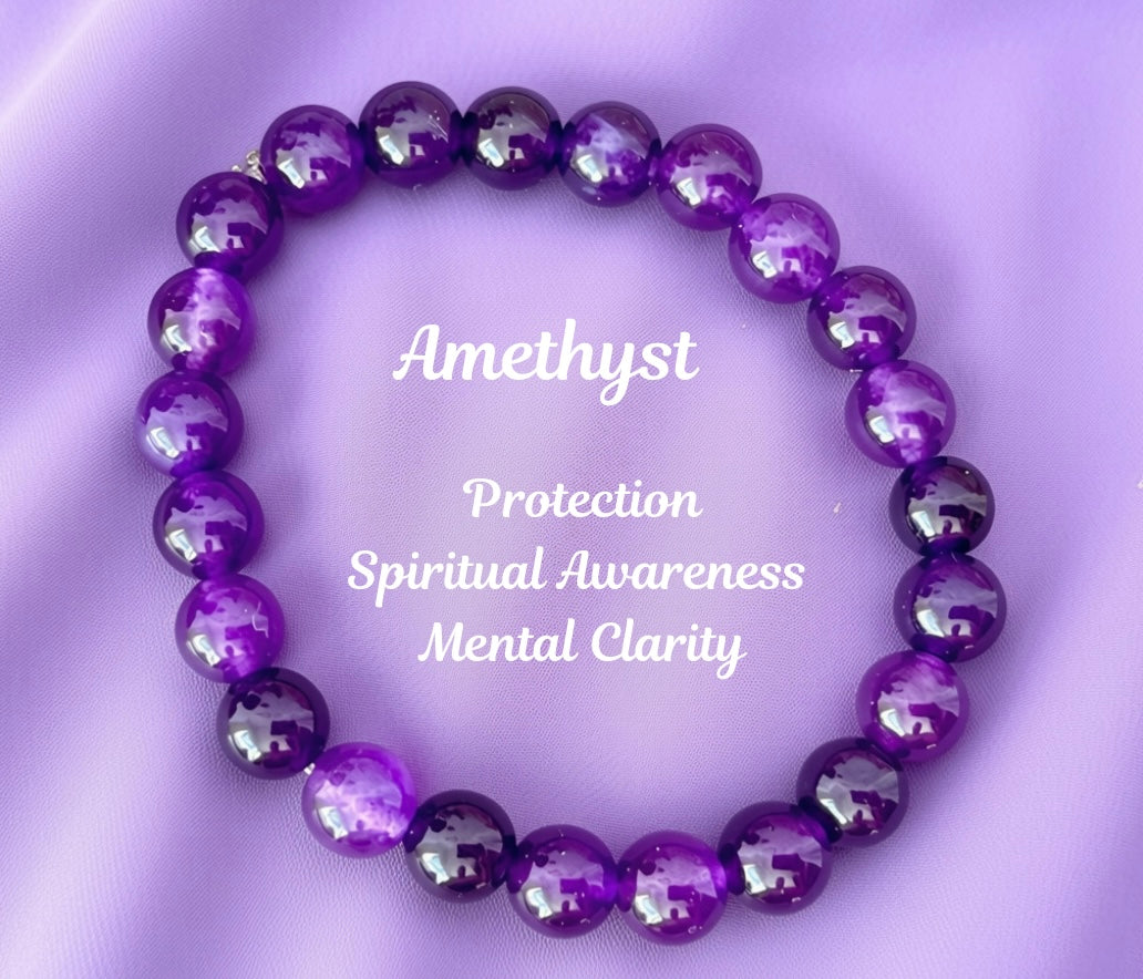 Crystal Bead Bracelet - Large 8mm