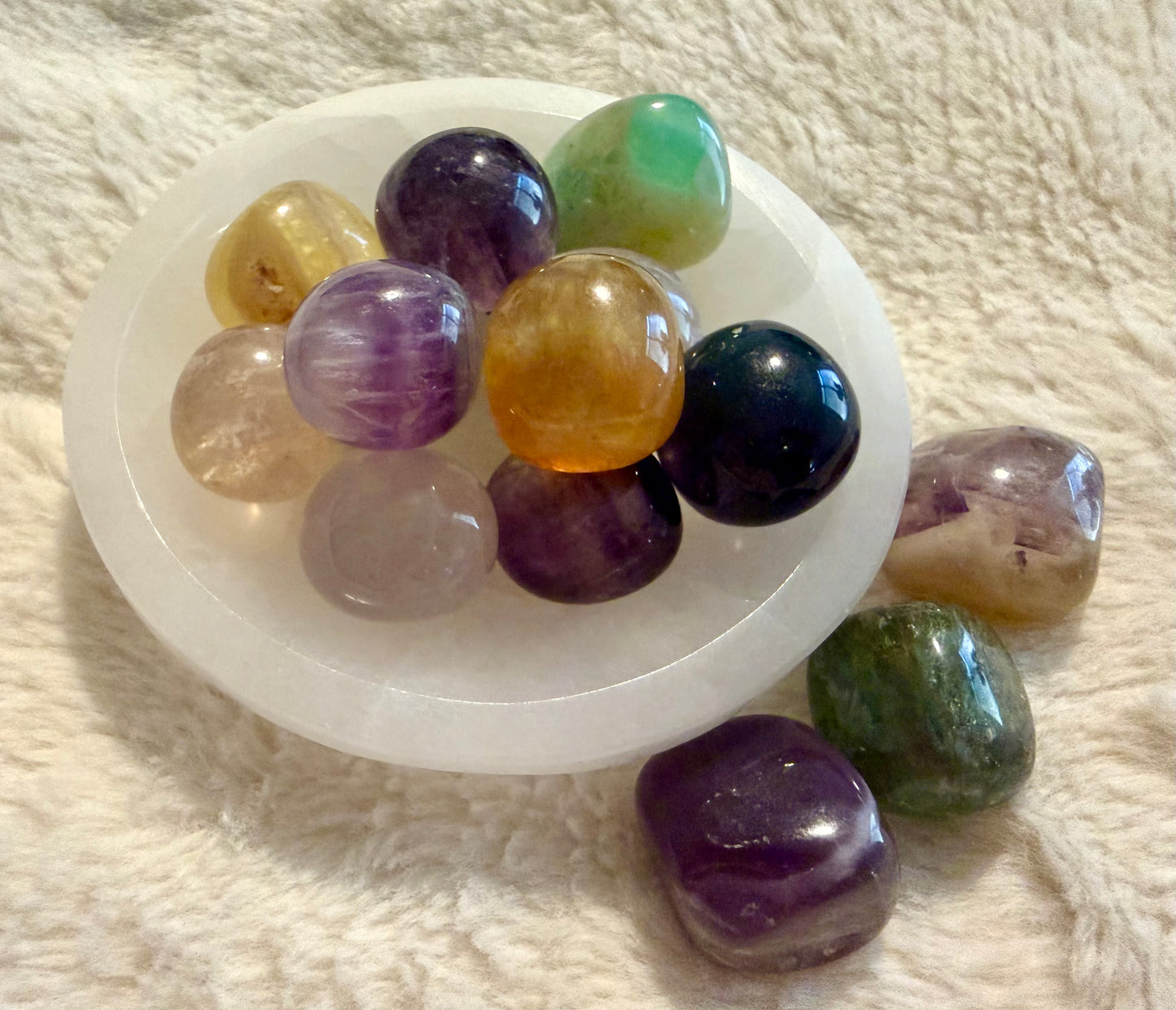 Candy Flourite B Tumbled Stone Large