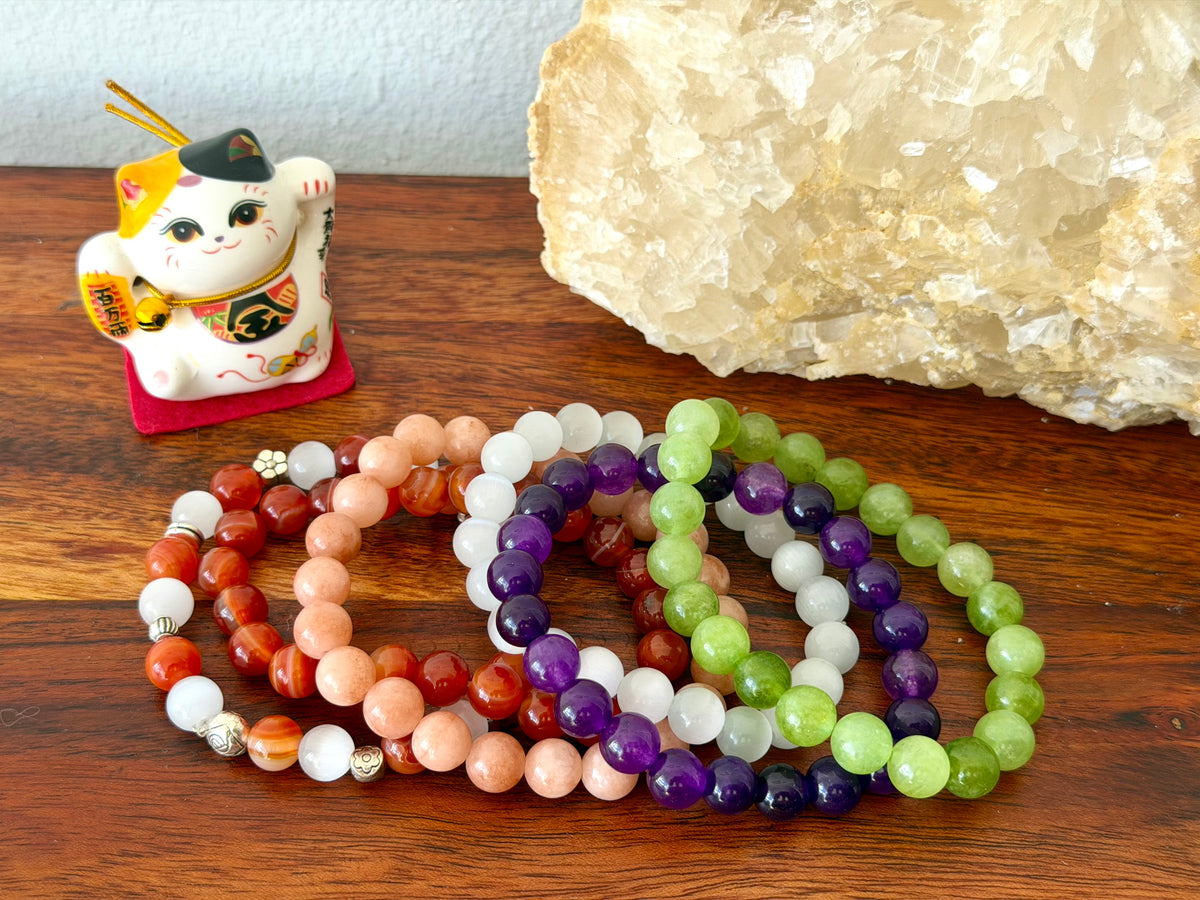 Crystal Bead Bracelet - Large 8mm
