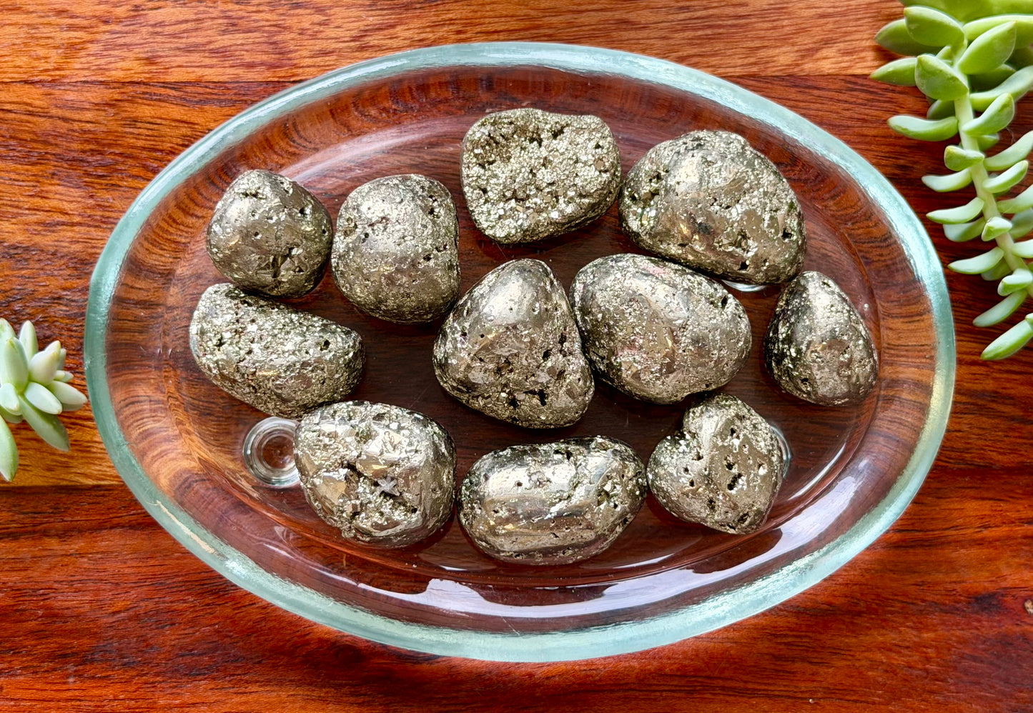 Pyrite Geode Tumbled Stone Medium - Peru