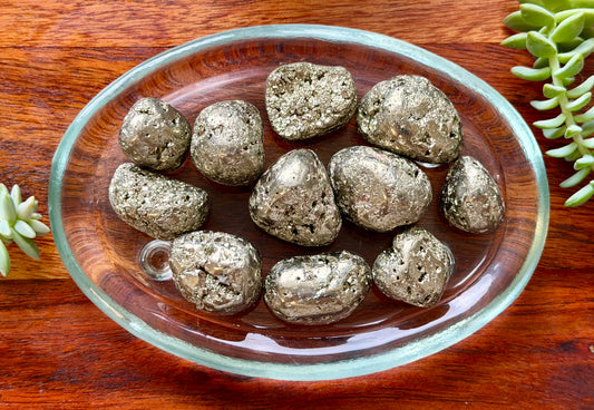Pyrite Geode Tumbled Stone Medium - Peru