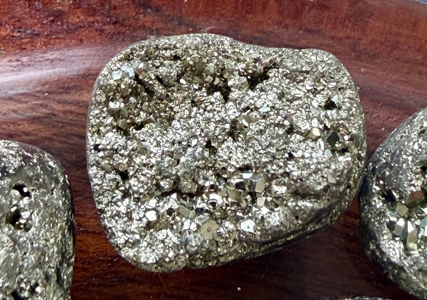 Pyrite Geode Tumbled Stone Medium - Peru