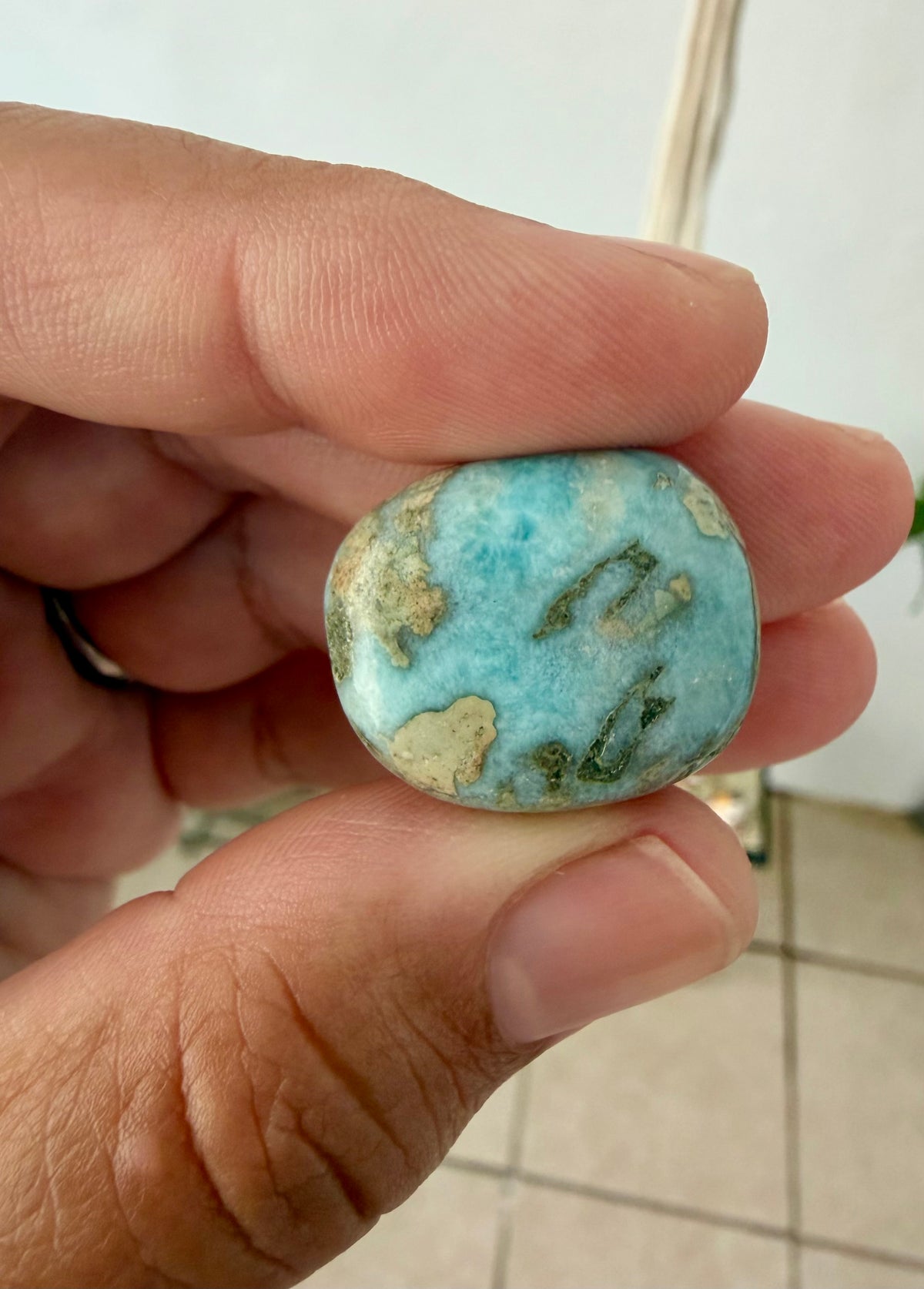Larimar Tumbled Stone Medium - Dominican Republic