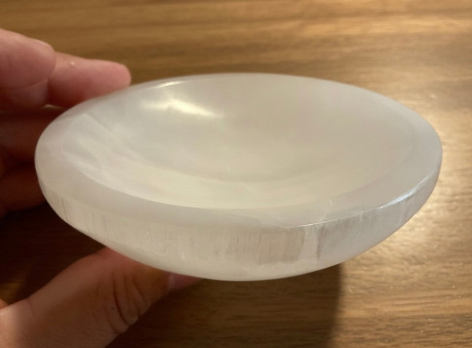 Selenite Bowl - Natural Crystal Decor (Round 4")